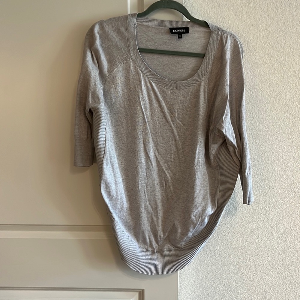 Gray Express Sweater Top - XS